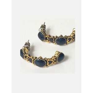 HALF-HOOP Resin Embellished Goldtone Earrings